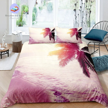 Housse de Couette Palmier Sépia